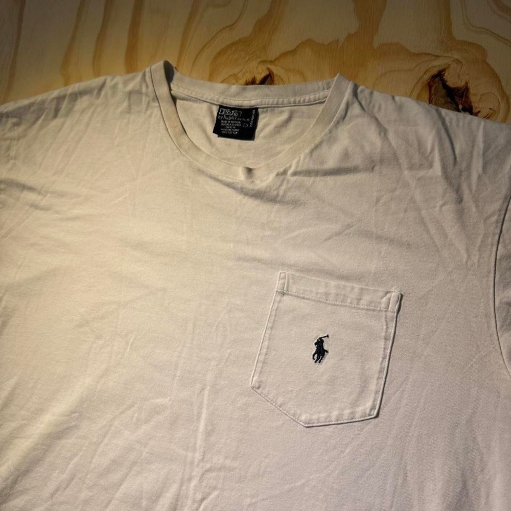 Vintage polo white pocket tee
